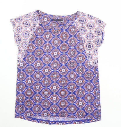 Womens UK Size 10 Marks and Spencer Blue Basic T-Shirt