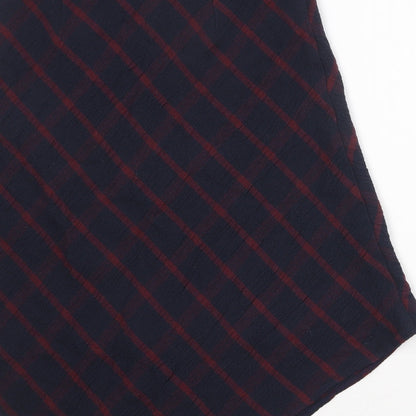 Mint Velvet Womens Black Check Polyester Swing Skirt Size 10 Zip