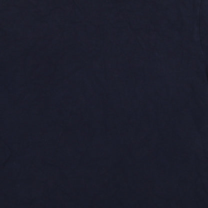 C&A Mens Blue Cotton Polo Size M Collared Pullover