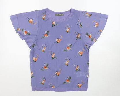 Womens UK Size XS Oasis Purple Basic Blouse