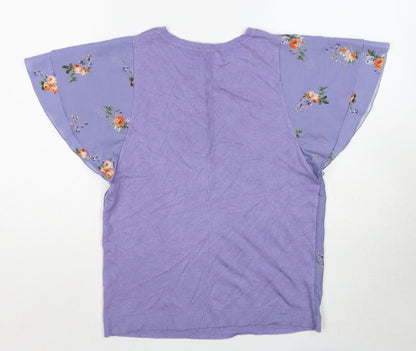 Womens UK Size XS Oasis Purple Basic Blouse