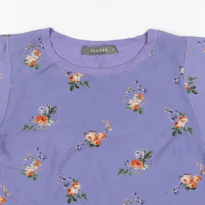 Womens UK Size XS Oasis Purple Basic Blouse