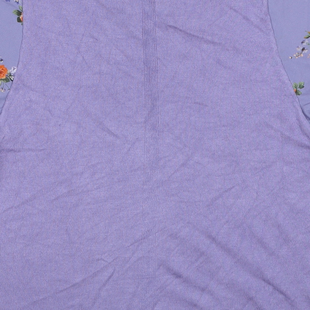 Womens UK Size XS Oasis Purple Basic Blouse
