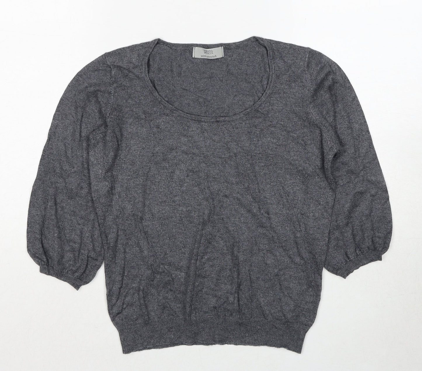 Womens UK Size 12 Marks and Spencer Grey Pullover Jumper