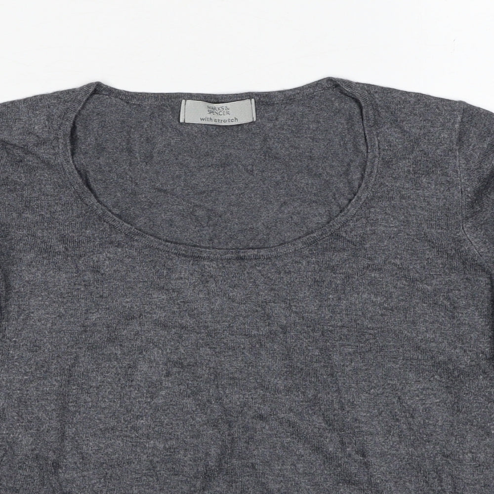 Womens UK Size 12 Marks and Spencer Grey Pullover Jumper
