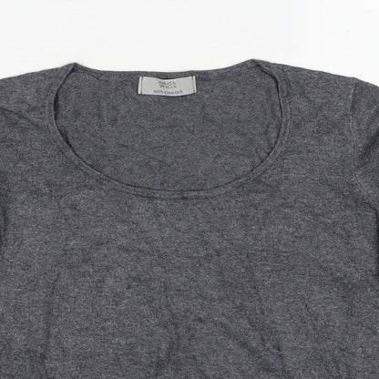 Womens UK Size 12 Marks and Spencer Grey Pullover Jumper