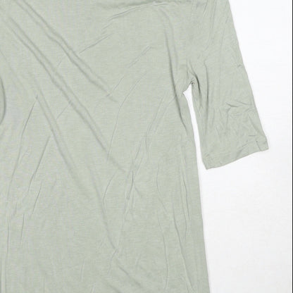 Womens UK Size 6 Marks and Spencer Green Basic T-Shirt