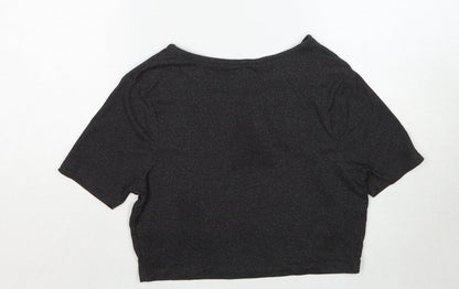 Womens UK Size XS Brave Soul Grey Basic T-Shirt