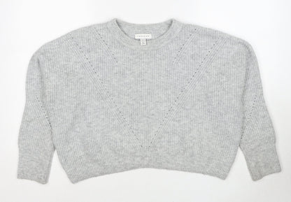 Womens UK Size S Topshop Grey Pullover Jumper