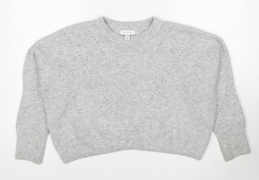 Womens UK Size S Topshop Grey Pullover Jumper