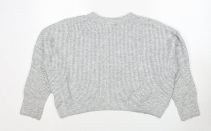 Womens UK Size S Topshop Grey Pullover Jumper