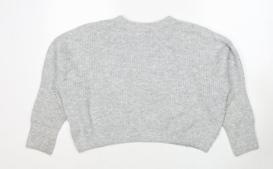Womens UK Size S Topshop Grey Pullover Jumper