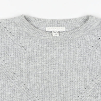 Womens UK Size S Topshop Grey Pullover Jumper
