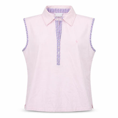 Valerie Herman Womens Pink Cotton Basic T-Shirt Size 16 Collared