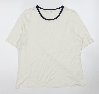 Womens UK Size 16 Marks and Spencer White Basic T-Shirt