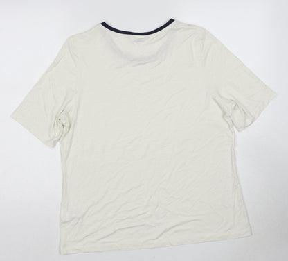 Womens UK Size 16 Marks and Spencer White Basic T-Shirt