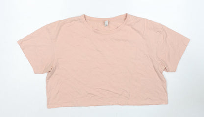 AS Colour Womens Beige Cotton Basic T-Shirt Size XL Round Neck