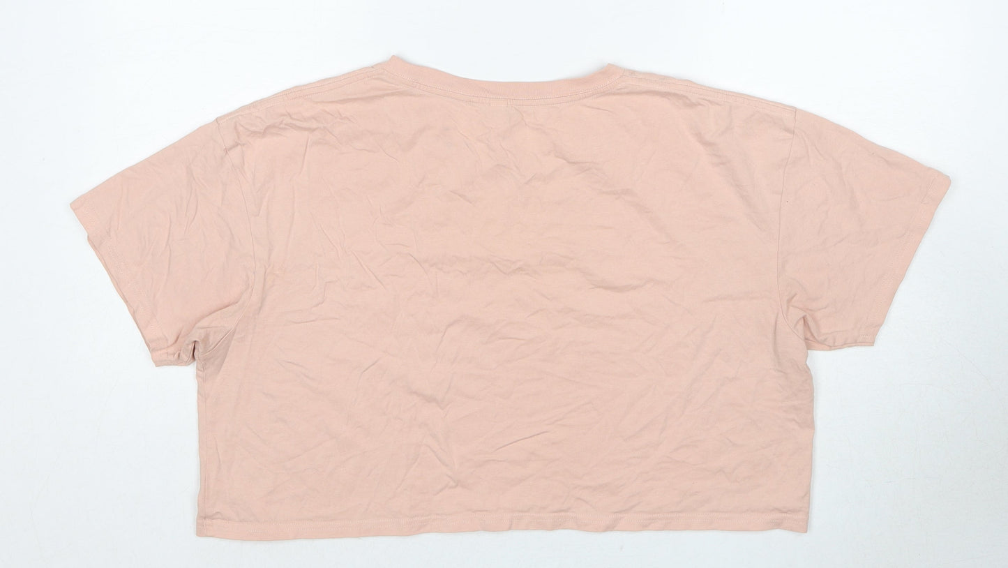 AS Colour Womens Beige Cotton Basic T-Shirt Size XL Round Neck