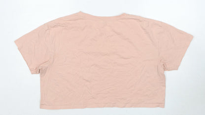 AS Colour Womens Beige Cotton Basic T-Shirt Size XL Round Neck