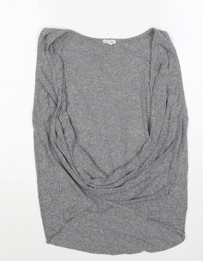 Womens UK Size S Silence + Noise Grey Basic Tank