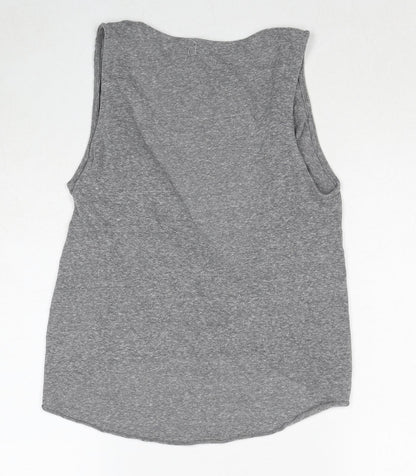 Womens UK Size S Silence + Noise Grey Basic Tank