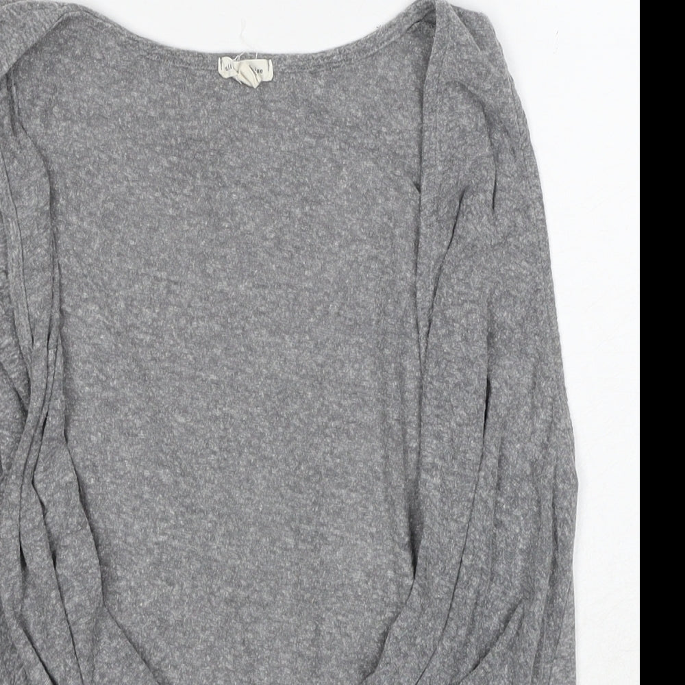 Womens UK Size S Silence + Noise Grey Basic Tank