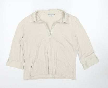 Womens UK Size 18 New Look Beige Basic Polo