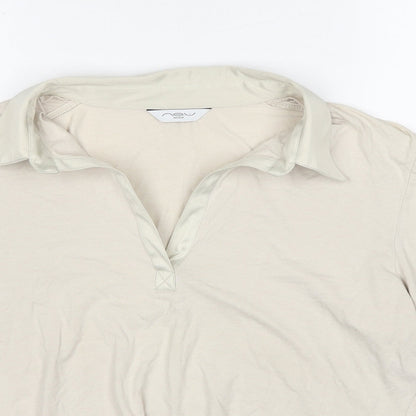 Womens UK Size 18 New Look Beige Basic Polo
