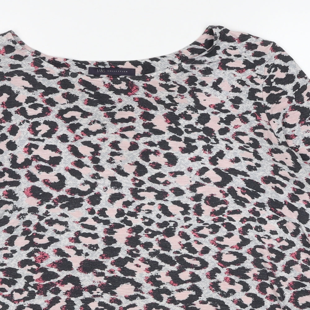 Womens UK Size 12 Marks and Spencer Multicoloured Basic T-Shirt
