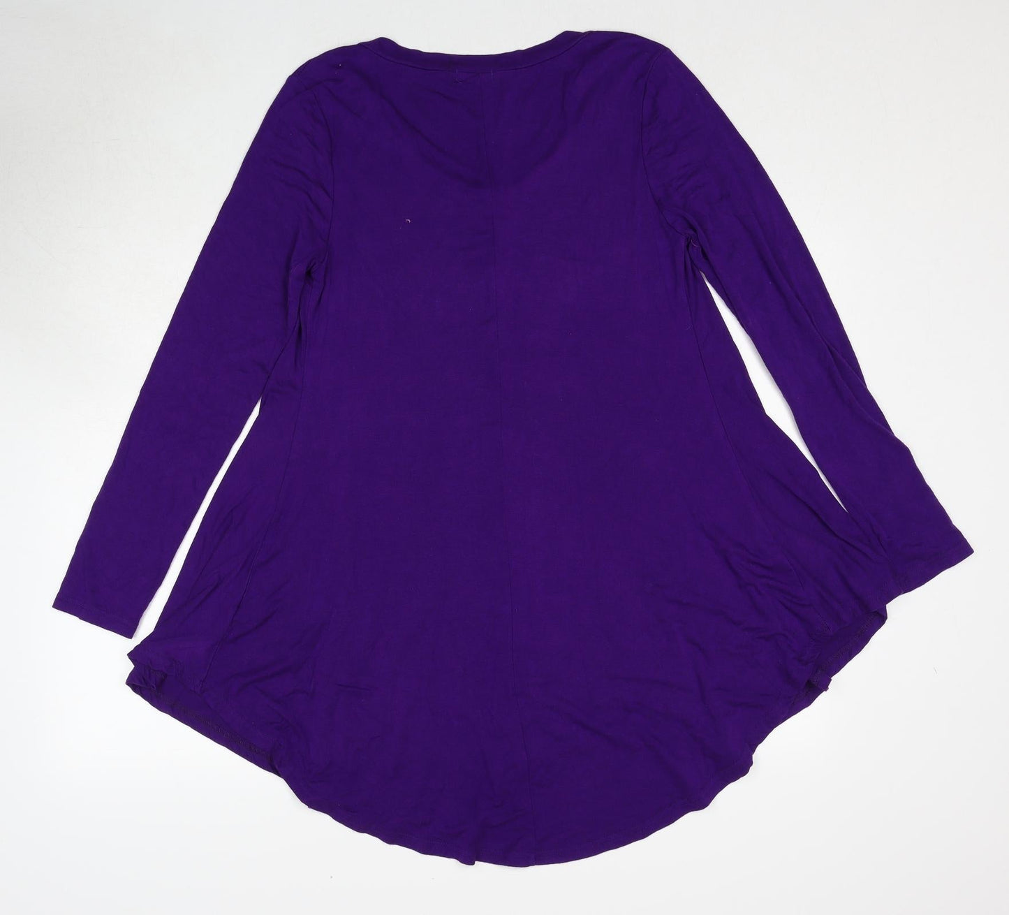 HOTOUCH Womens Purple Viscose Trapeze & Swing Size M Round Neck Pullover