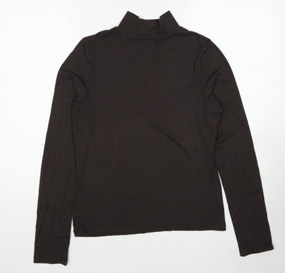 Additional front view of AMARANTO women’s brown viscose pullover sweatshirt, size UK 14, pullover