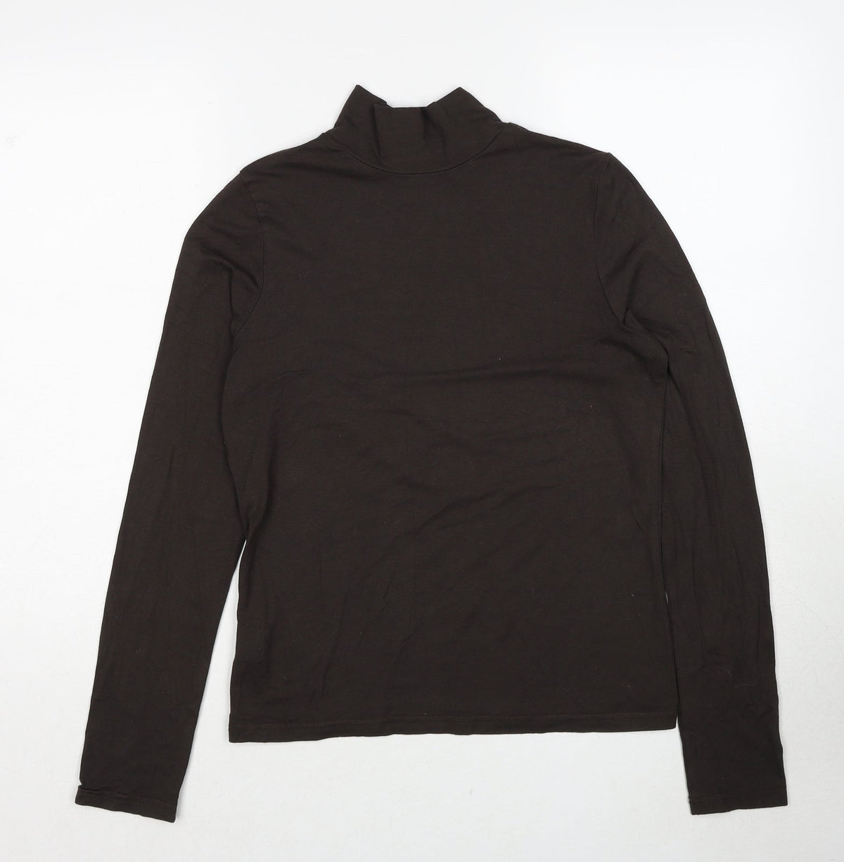 Back view of AMARANTO women’s brown viscose pullover sweatshirt, size UK 14, pullover