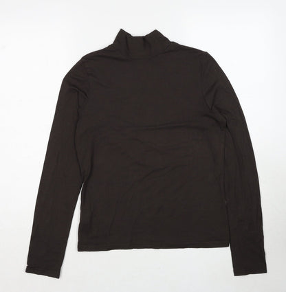 Back view of AMARANTO women’s brown viscose pullover sweatshirt, size UK 14, pullover