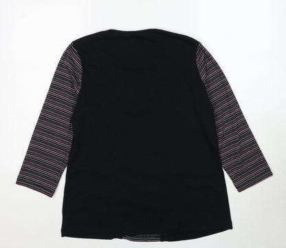 Womens UK Size M Bonmarché Black Basic Blouse
