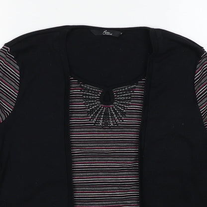 Womens UK Size M Bonmarché Black Basic Blouse