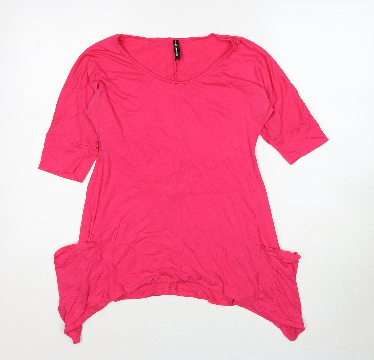 Womens UK Size 8 Marks and Spencer Pink Basic Tank