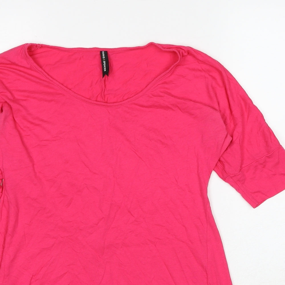 Womens UK Size 8 Marks and Spencer Pink Basic Tank