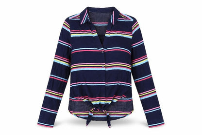 Womens UK Size 8 Oasis Blue Basic Button-Up