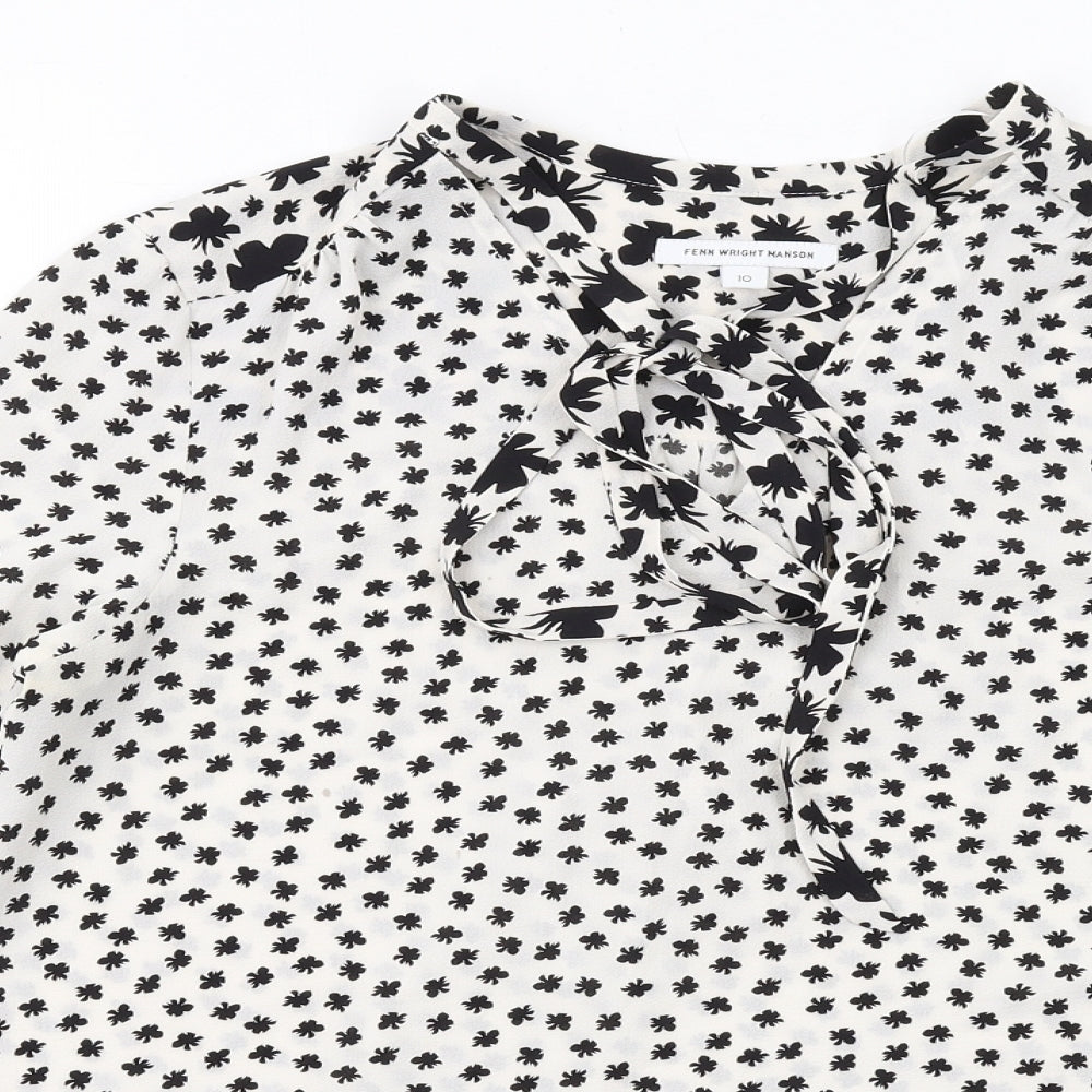 Womens UK Size 10 Fenn Wright Manson White Basic Blouse
