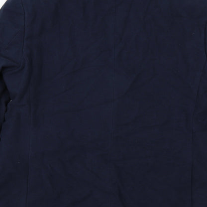 Emmetex Mens Blue Polyester Jacket Suit Jacket Size 44 Regular