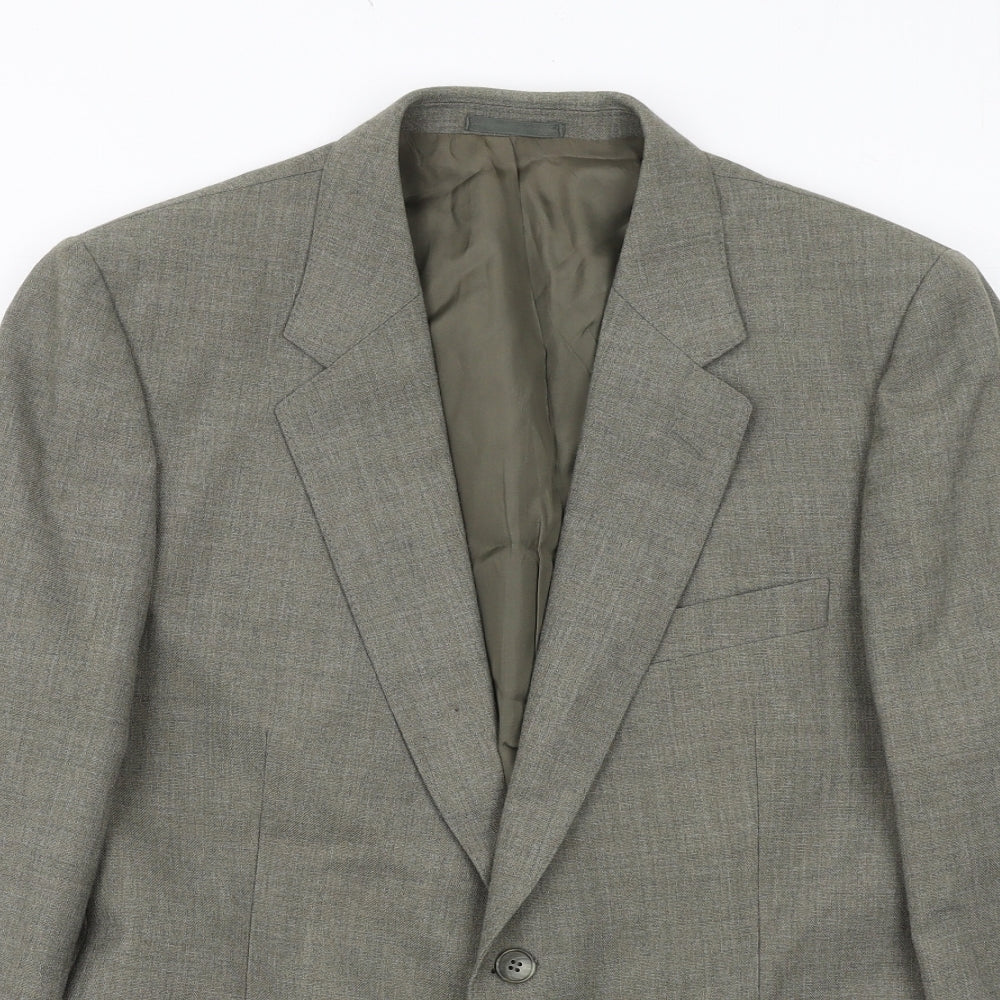 Mens UK Size 40 Marks and Spencer Regular Green Suit Jacket