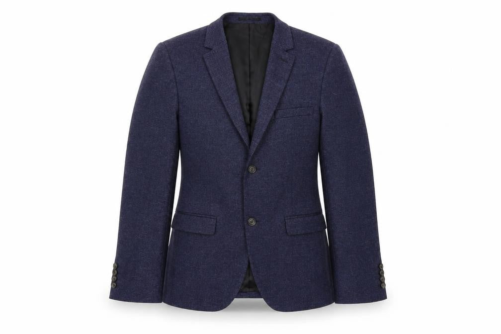 Topman Mens Blue Viscose Jacket Suit Jacket Size 36 Regular