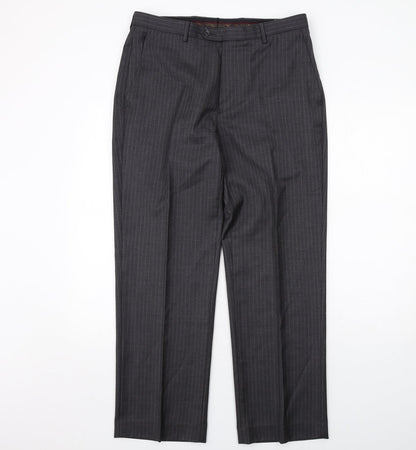 Mens UK Size 34 in Butler and Webb Regular Fit Dress Pants Grey Trousers