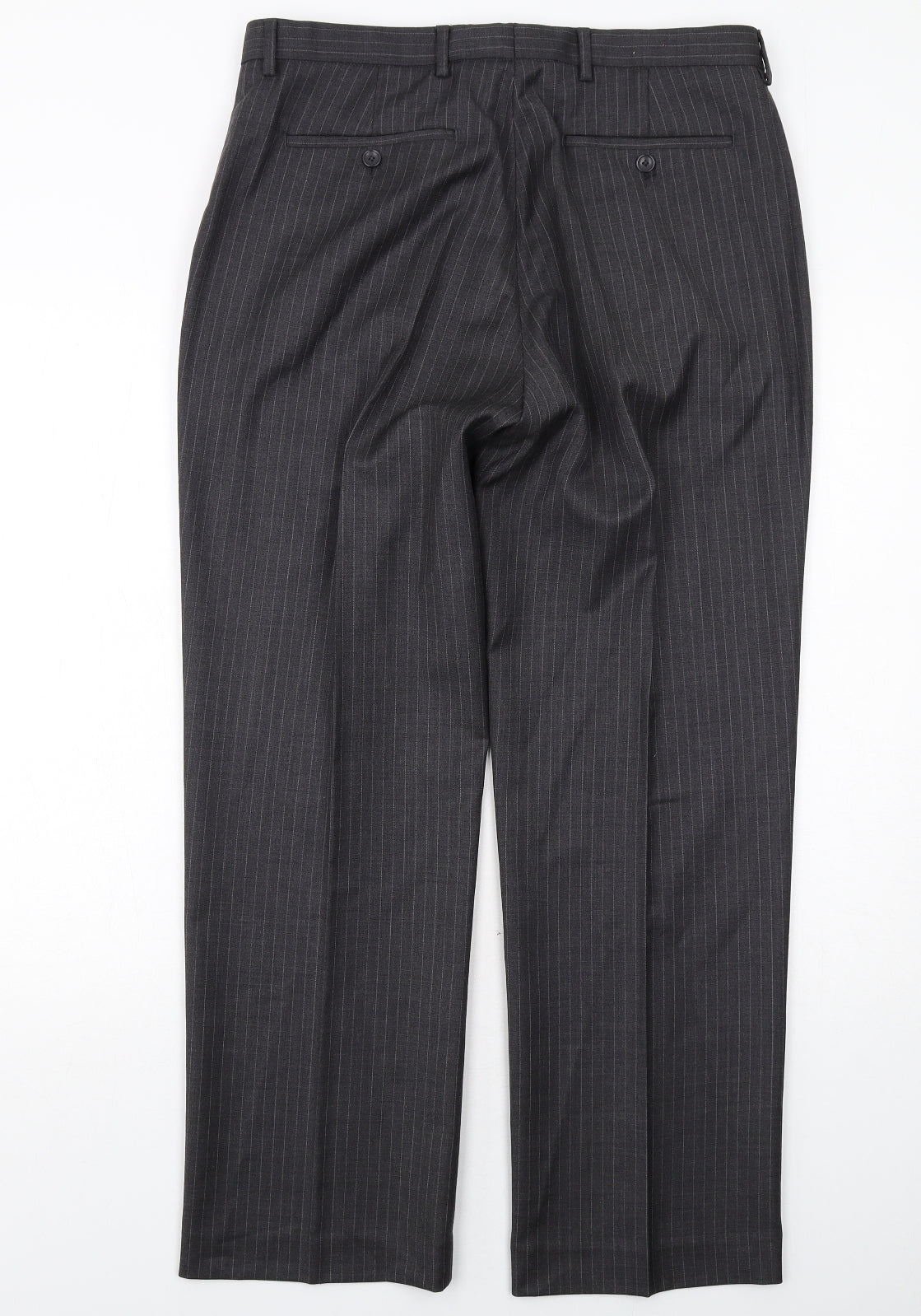 Mens UK Size 34 in Butler and Webb Regular Fit Dress Pants Grey Trousers