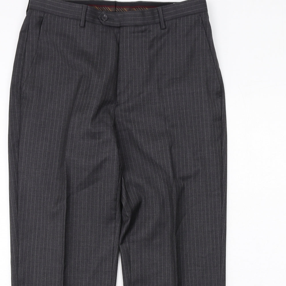 Mens UK Size 34 in Butler and Webb Regular Fit Dress Pants Grey Trousers