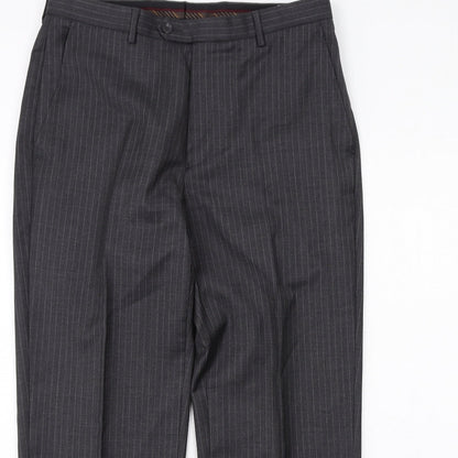 Mens UK Size 34 in Butler and Webb Regular Fit Dress Pants Grey Trousers