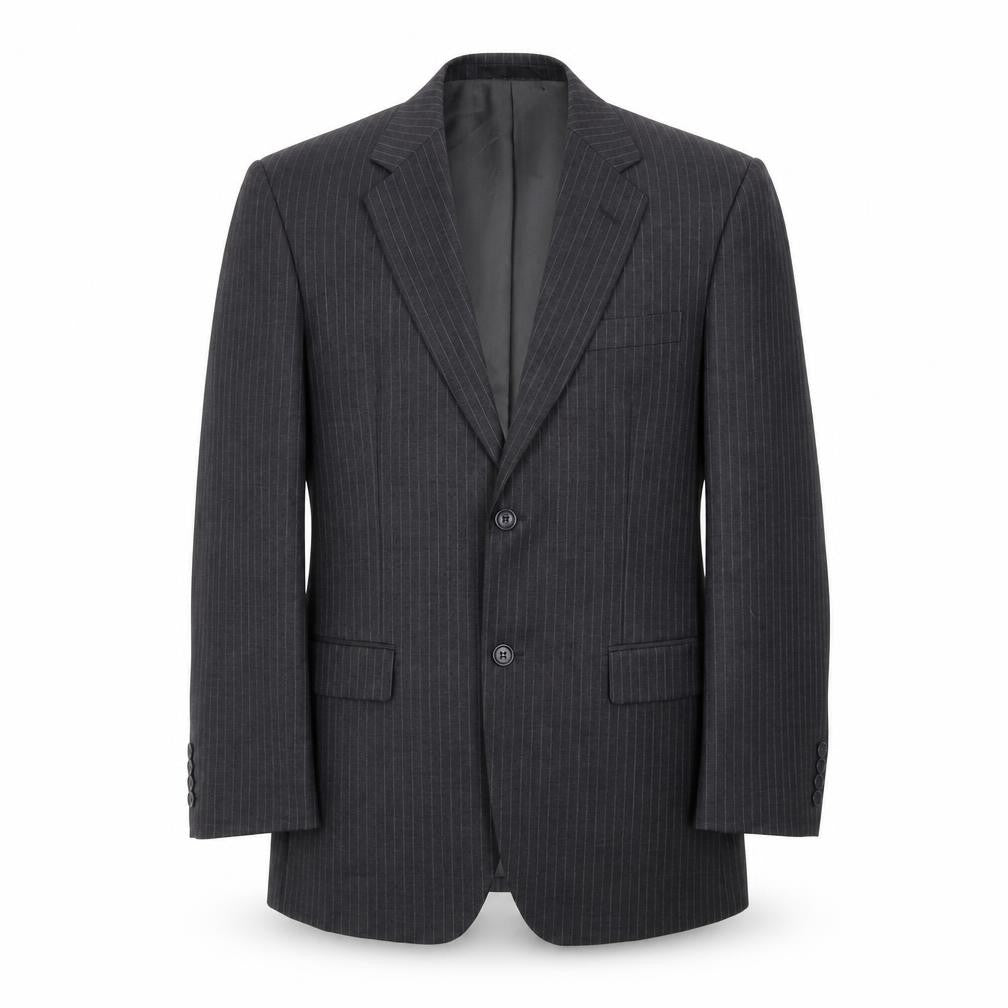 Butler & Webb Mens Grey Striped Wool Jacket Suit Size 40 Regular