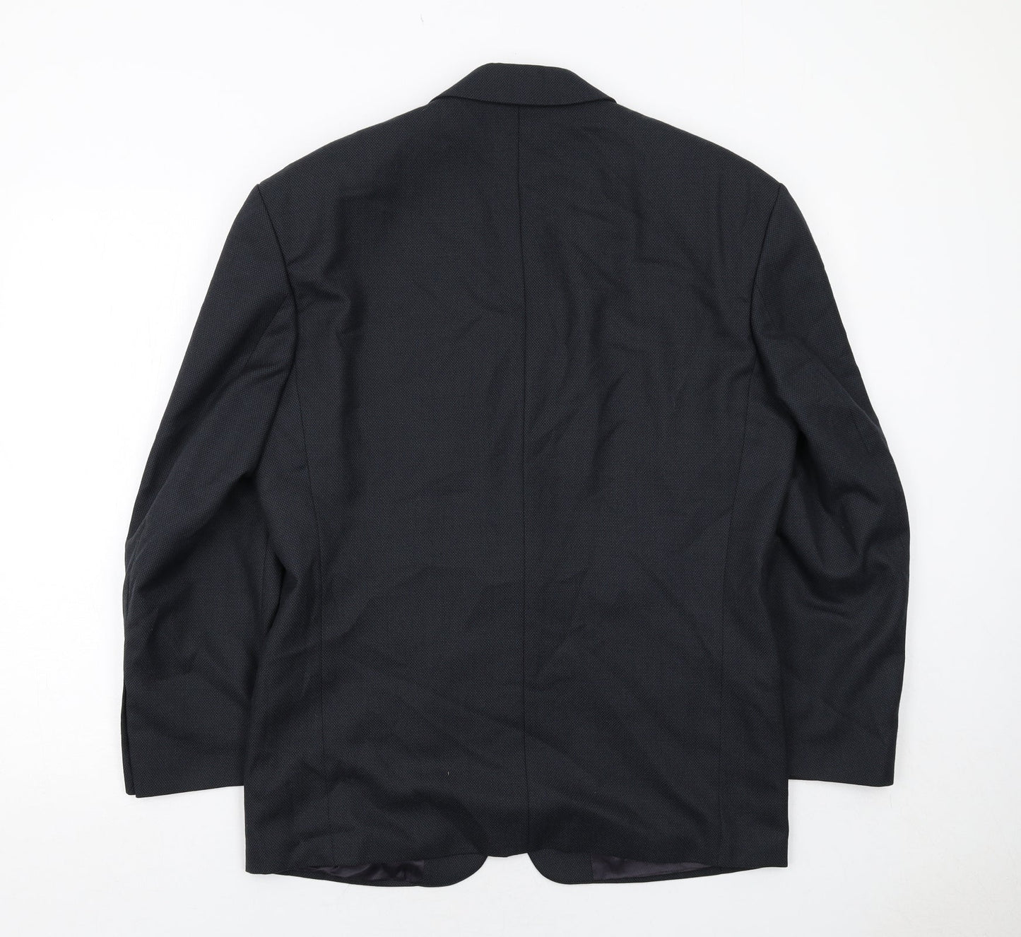 Mens UK Size 38 Pin Stripe Regular Black Suit Jacket