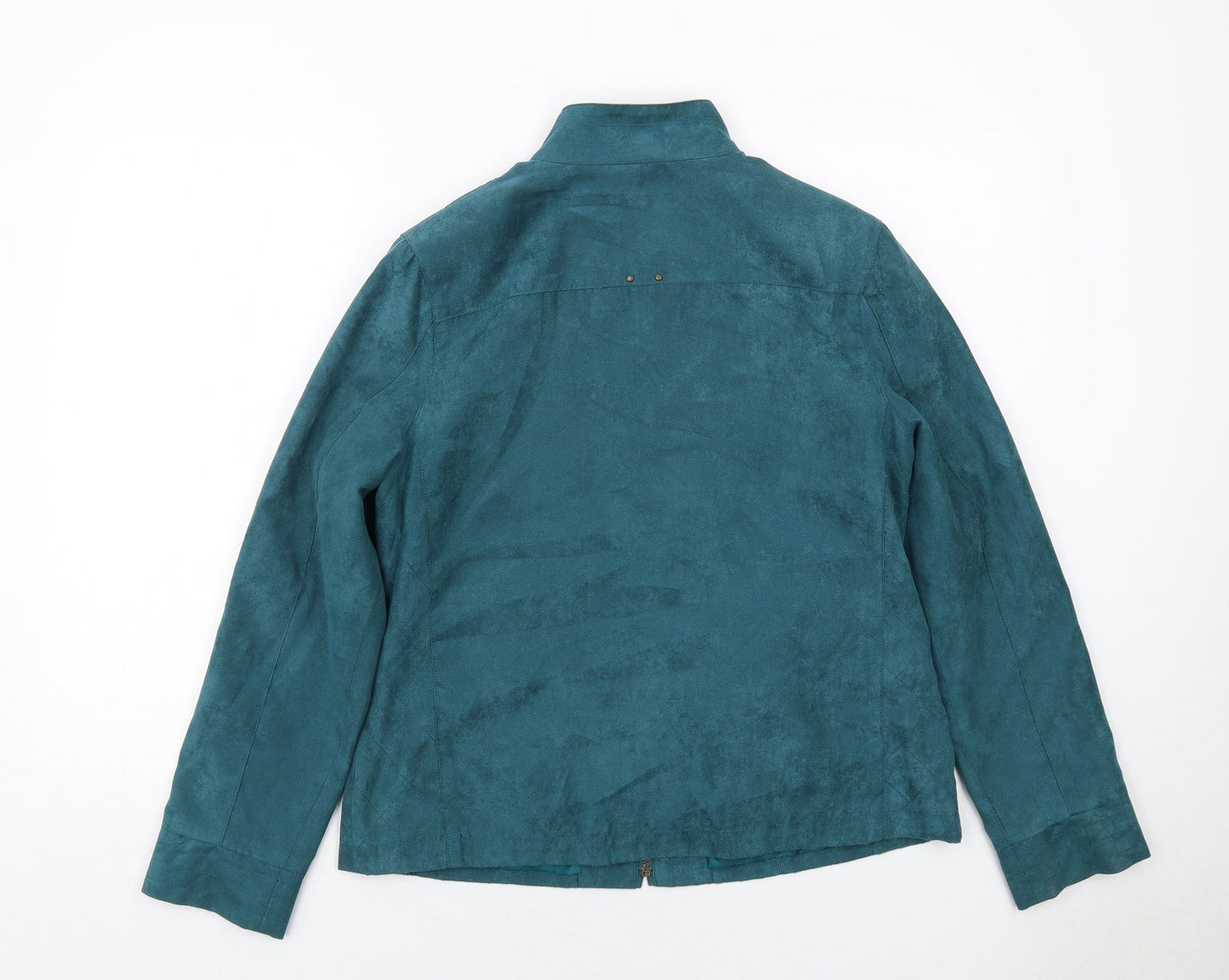 Ute Fries Womens Green Jacket Size 12 Zip
