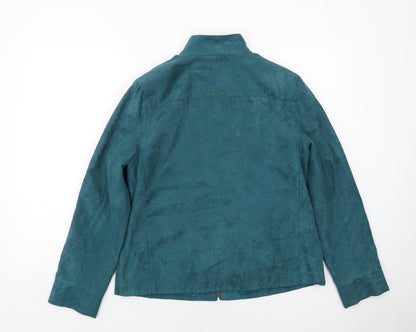 Ute Fries Womens Green Jacket Size 12 Zip